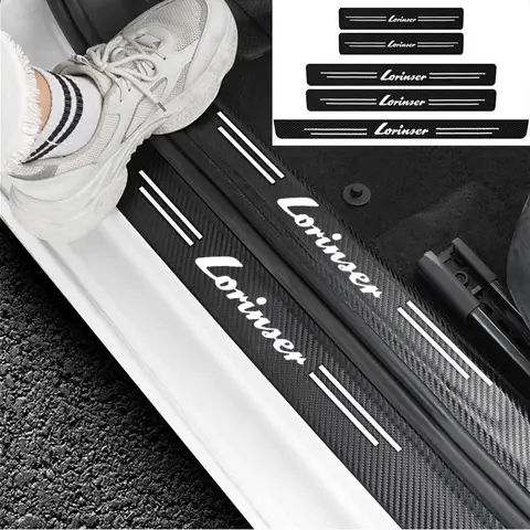 Car Door Sill Stickers Accessories for Lorinser Mercedes Benz LS560MX LX MS500L VS MS500 GS LS500 W203 W204 W210 Car Accessories