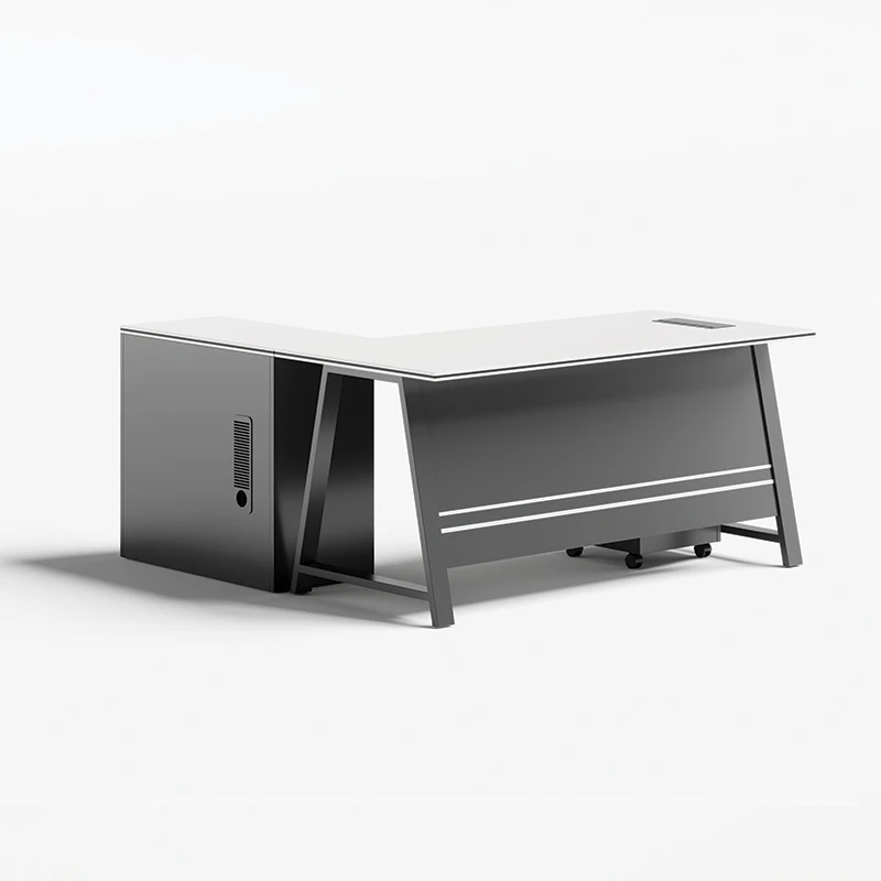 مكتب مكتب مخصص من المصنع مع طاولة مكتب بأدراج حديثة