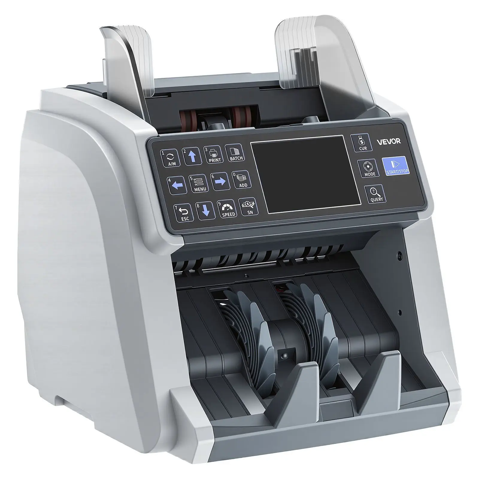 

Money Counter Machine, Mixed Denomination Bill Cash Counter with CIS/UV/MG/IR/DD/DBL/HLF/CHN Counterfeit Detection,