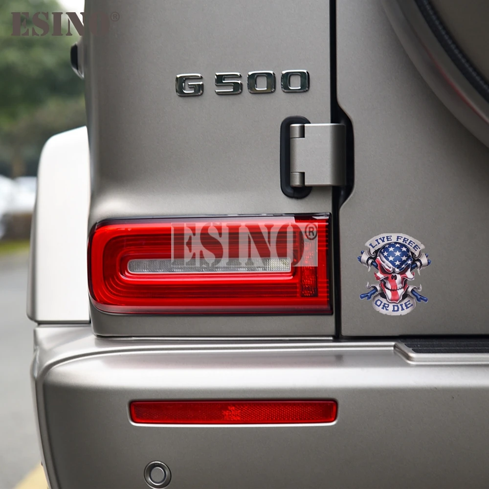 

USA America National Flag Live Free Or Die Skull PVC Waterproof Car Body Sticker Pattern Vinyl