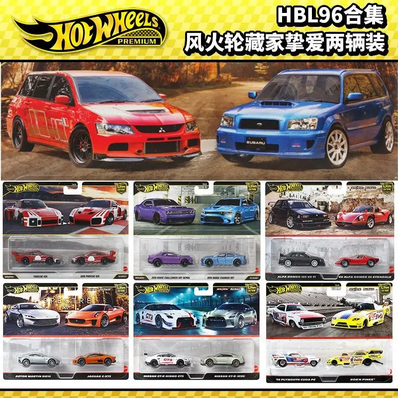 

Hot Wheels Car Culture HBL96 2-Pack Diecast Cars Mitsubishi Subaru Wagon Porsche Dodge Alloy Model Car Collectible Toy 1:64