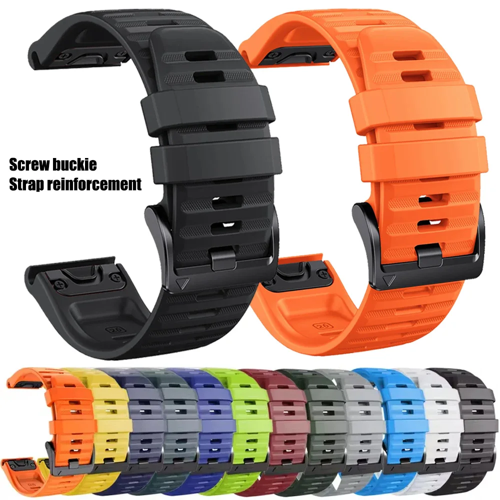QuickFit Silikon 22 26 mm Armband für Garmin fenix 6 6X Pro E 8 8Pro 7 7X 5X 5 Plus Armband Forerunner 965 970 Enduro 3 Armband