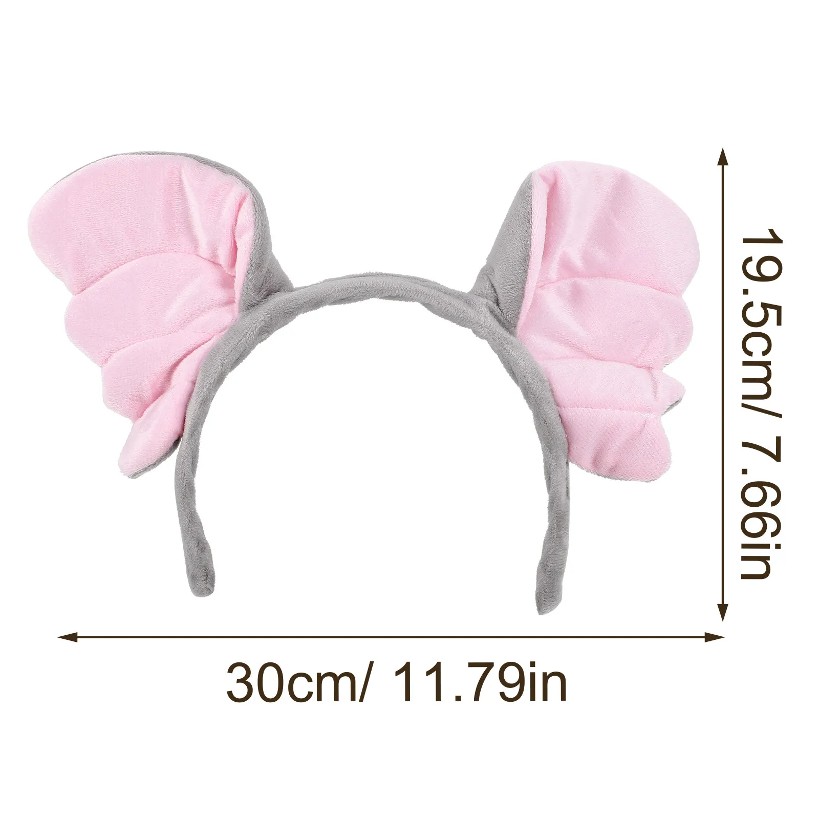 1Set Unique Elephant Costume Set with Ear Headband Bow Tie Tail for Women Festival Party Role Play Photo Prop Accessories