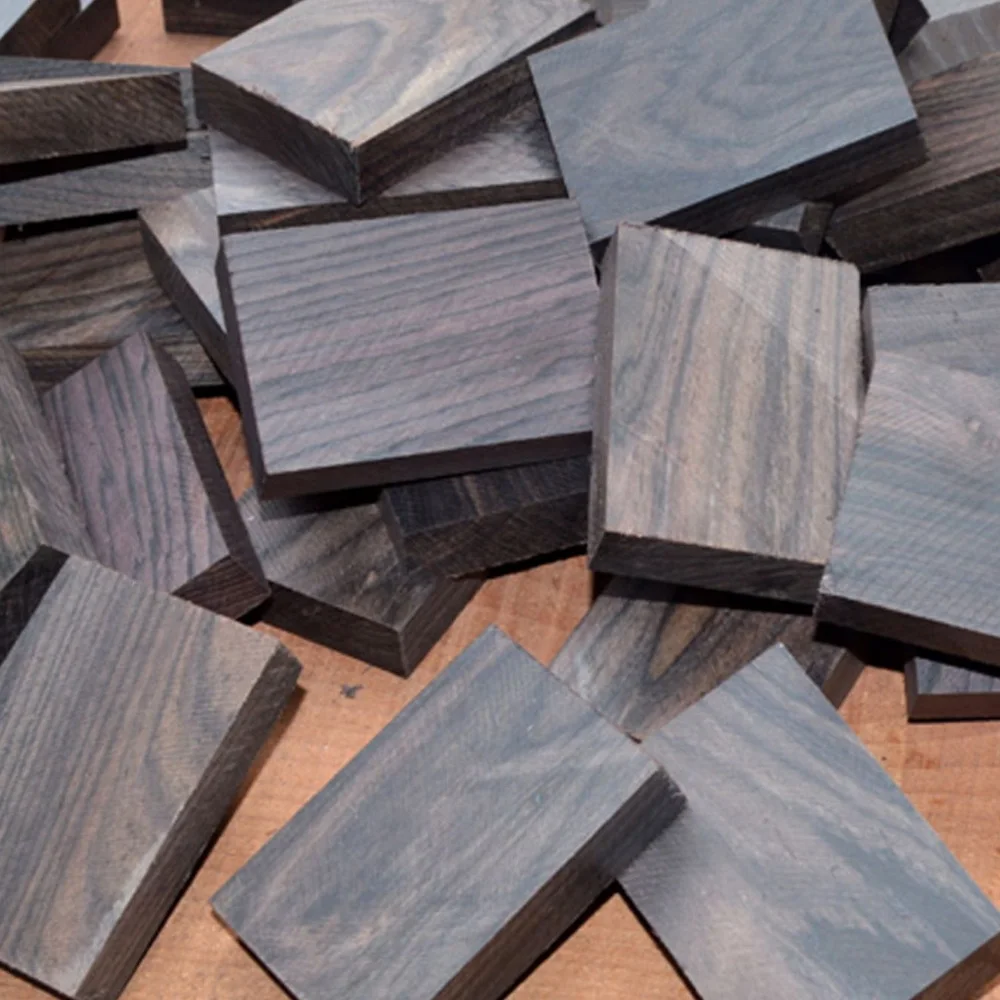 Madera de ébano negro africano, grabado artesanal de madera maciza, grabado decorativo DIY, materiales de madera cruda, marcapáginas