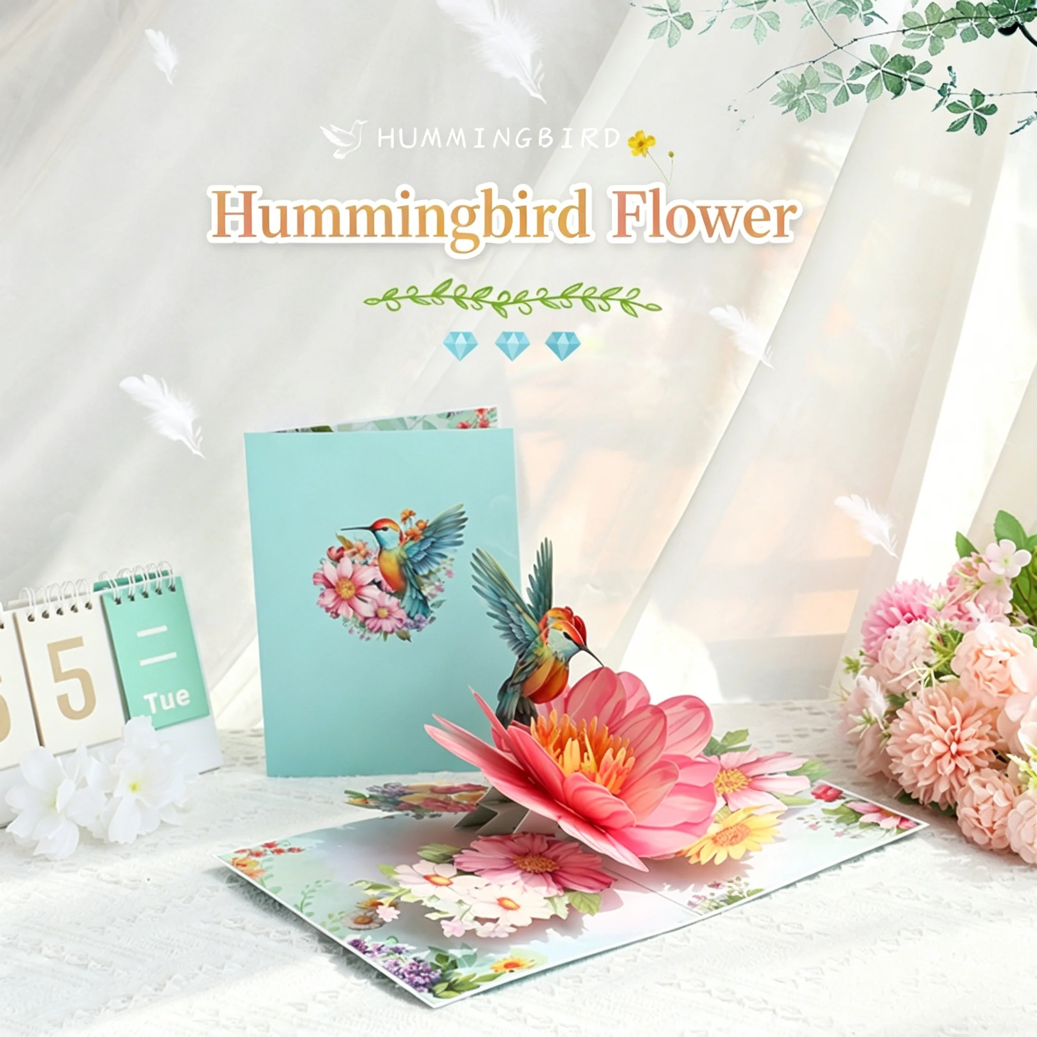 Cartões de felicitações 3D com flores em relevo, cartão de casamento, aniversário, ação de graças, dia dos namorados, presente de aniversário, cartão de agradecimento, cartões feitos à mão