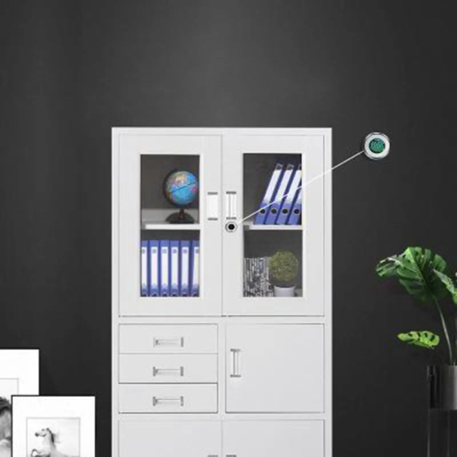 Touchscreen Fingerprint Keyless Smart Drawer Lock Home Office Cabinet Lock