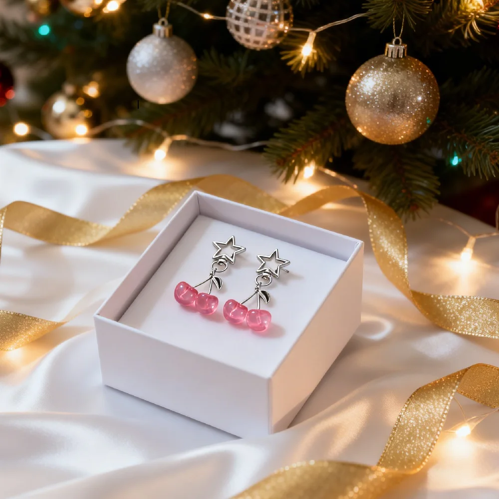 

Креативный металлический брелок-пентаграмма в форме вишни, имитация фрукта, звездообразный кулон из нержавеющей стали, разноцветный, модный, для сумки, подарок