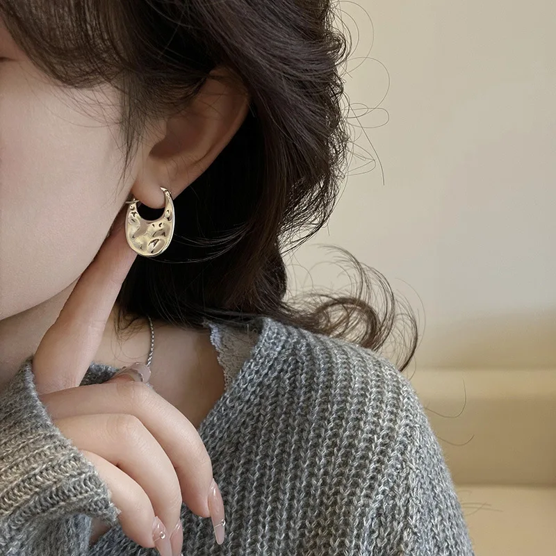 

925 Sterling Silver Geometric Shape Earrings Simple Charm High Quality Earrings Birthday Gift Women Exquisite Jewelry