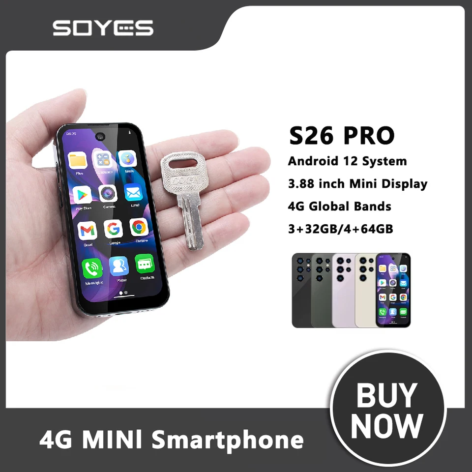 SOYES XS26 pro Small Phone 4GB+64GB 3.88Inch Android12.0 Dual SIM