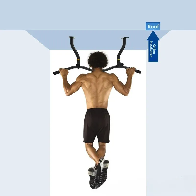 Portable Ceiling Beam Pull Up Crossbar No Drilling Fitness Bar Arm Strength Weightlifting Training Home Body Workout Equipment