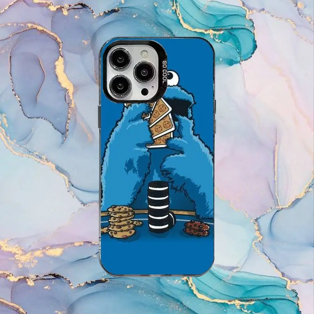 Funny C-Cookie-M-Monster  Phone Case For iPhone17,16,15,14,13,12,11 Plus,Pro Max Black Candy Matte Shockproof Cover