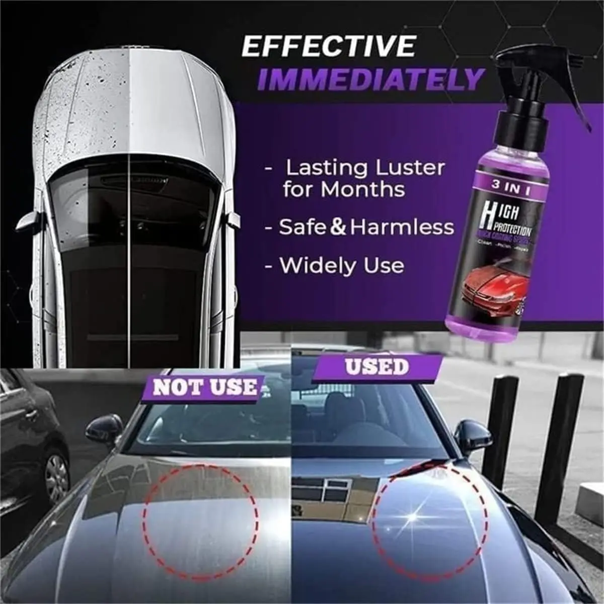 

Car Ceramic Coating Spray, Upgraded in 1 High Protection Quick Car Coating Spray, Newbeeoo Car Coating Spray, -in-1 Car Coating