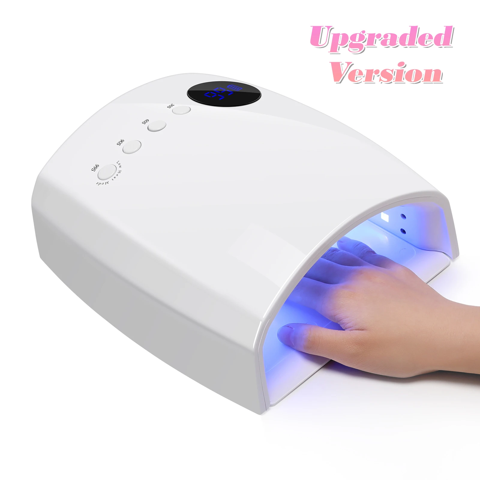 Oplaadbare Uv Led Nagellamp 66W Lamp Voor Manicure Met Lcd-Scherm 4 Timer Instellingen Nail Art Manicure Tools Voor Thuis En Salon - afbeelding 1
