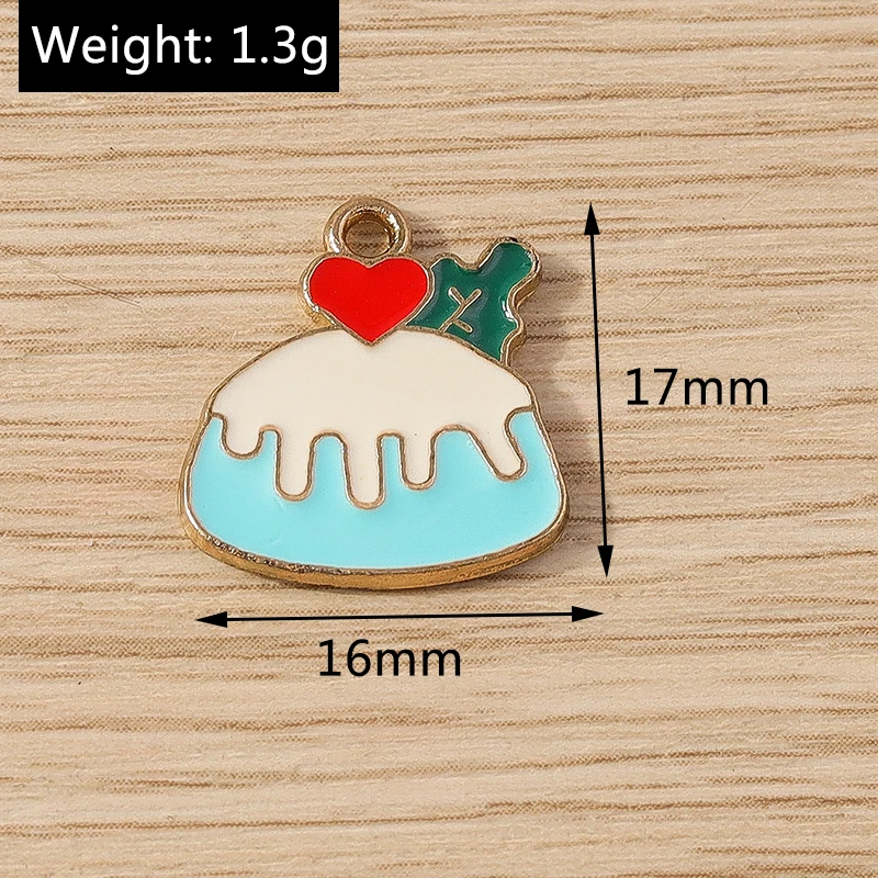 Tusember 10 Stück Niedliche Lebensmittel-Anhänger aus Emaille, Sommer-Eiscreme-Anhänger für Schmuckherstellung, Ohrringe, Halsketten, DIY-Zubehör – Detail 10