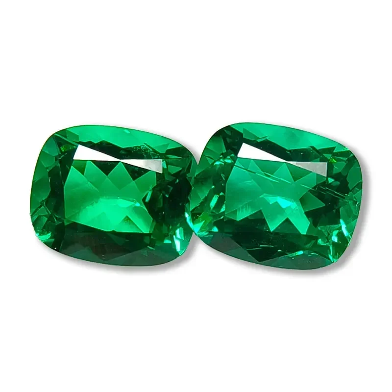 

Lab Grown Colombian Emerald Green Color Rectangle Cushion Shape Gemstone For Charms Diy Jewel Making Selectable AGL Certificat