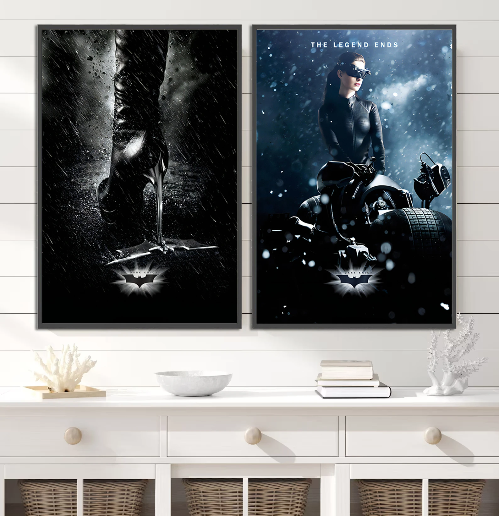 The Dark Knight Rises Self-adhesive Batman Poster Figures Home Decoration Painting Wall Art Bedroom Decor Movie Wallpaper Gift