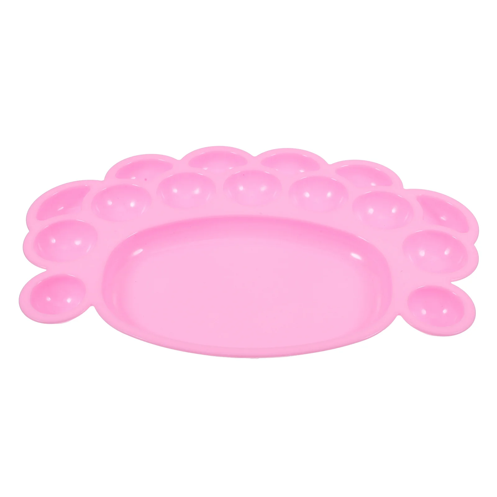 

Pink Footprint Painting Palette for Kids Plastic Artist Paint Tray Acrylic Watercolor Gouache Mixing Tray DIY Craft Projects