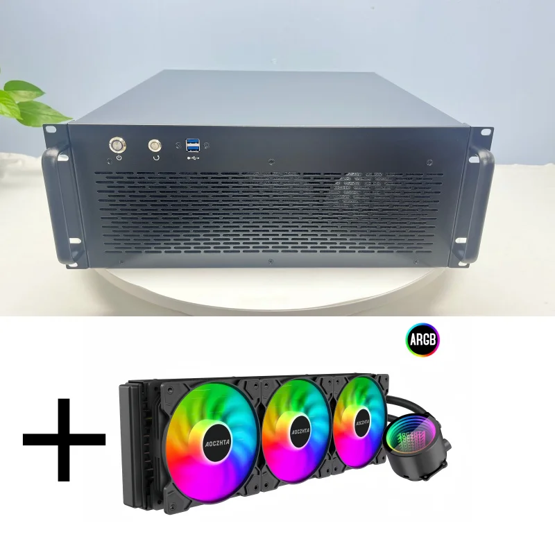 4U Rackmount Server Chassis Support EATX Motherboard 360mm Water Cooling Radiator 8 Expansion Slots Compatible With ATX Power