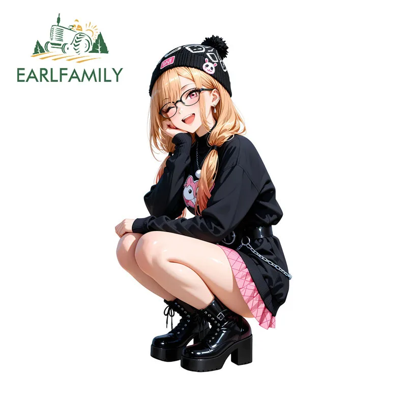 EARLFAMILY Gothic Marin Kitagawa Cool Personality Stickers Lovely Cartoon Waifu Decal Suitable For Auto Graffiti Sticker