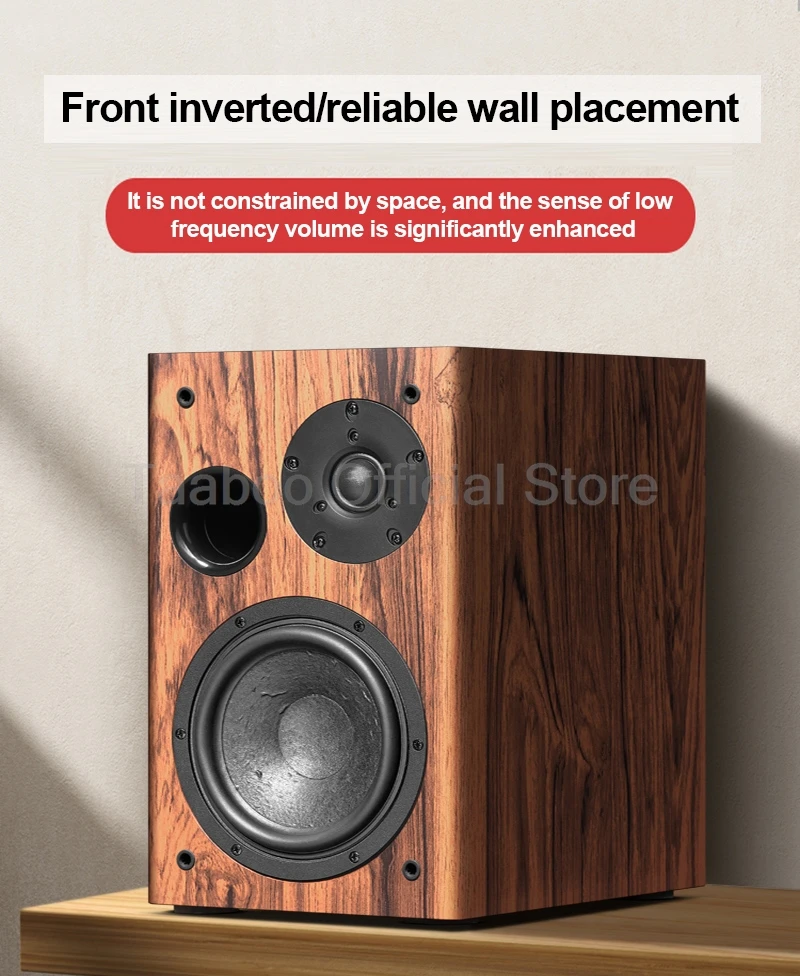 6.5 Inch 4/8Ohm Passive Bookshelf Speaker Three-Way Hifi Fever Surround Audio Speaker High Fidelity Home Theater Front Sound Box