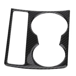 Car Center Console Cup Holder Frame Trim Carbon Fiber Center Console Panel Cover Fits For Audi A4 B8 A5 2009-2015
