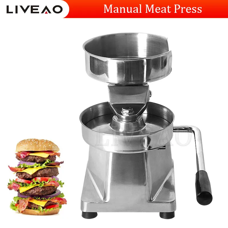 Meat Press Forming Machine Hamburger Patty Maker Manual Burger Making Machine For Bussiness 100mm 130mm 150mm