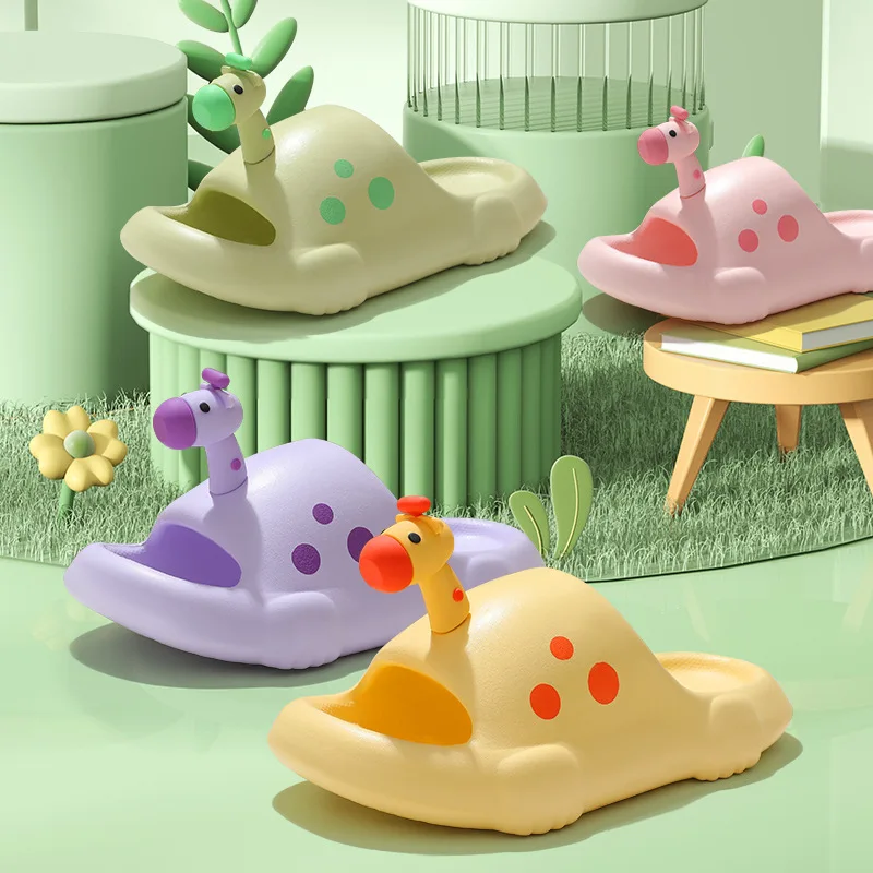 

Тапочки EVA с толстой подошвой, жираф, легкие, Нескользящие, модные, для улицы, пляжные тапочки