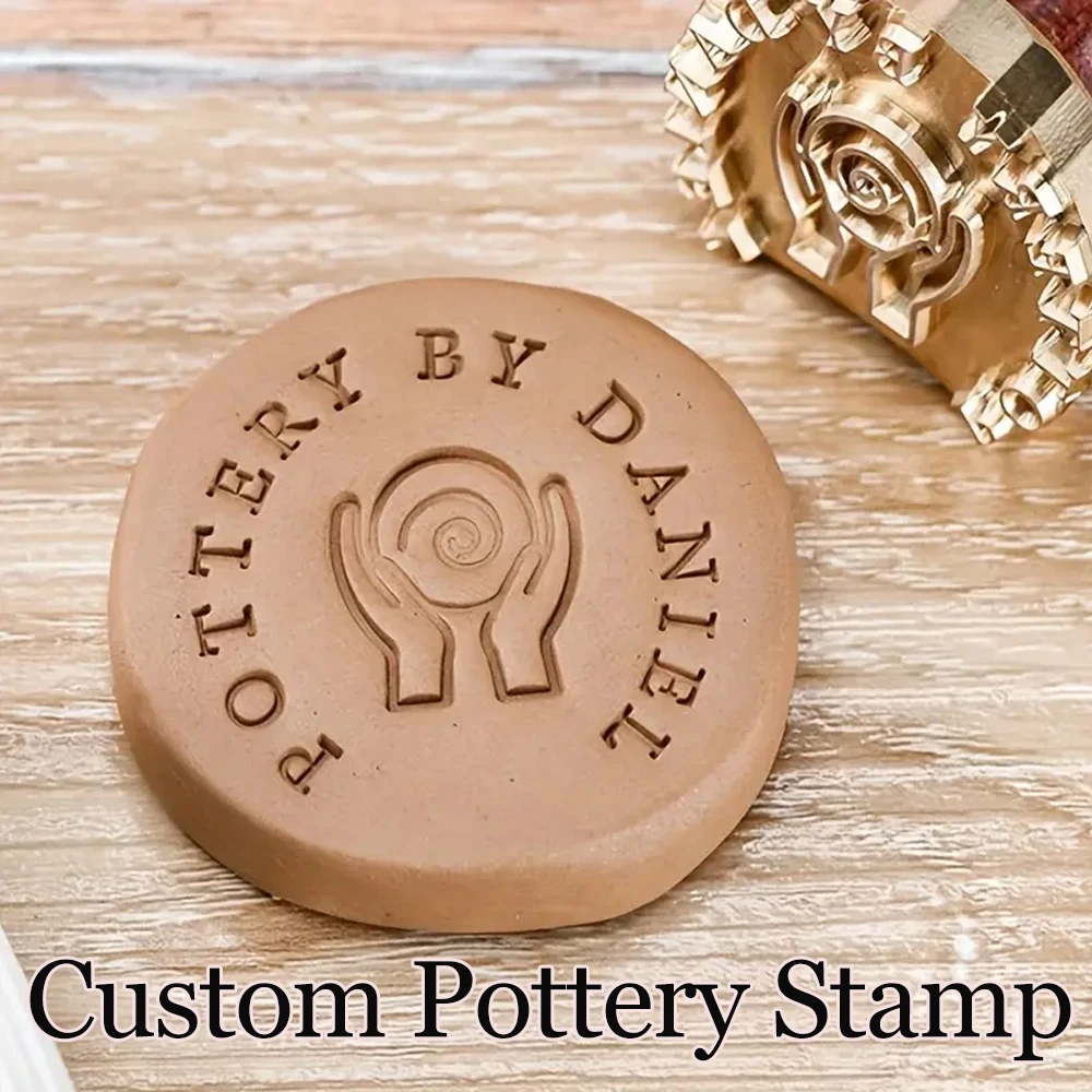 Custom Pottery Stamp for Clay Stamps Personalized Logo & Design Maker,Perfect for Ceramics Logo Design Seal (2.5cm- 5cm)