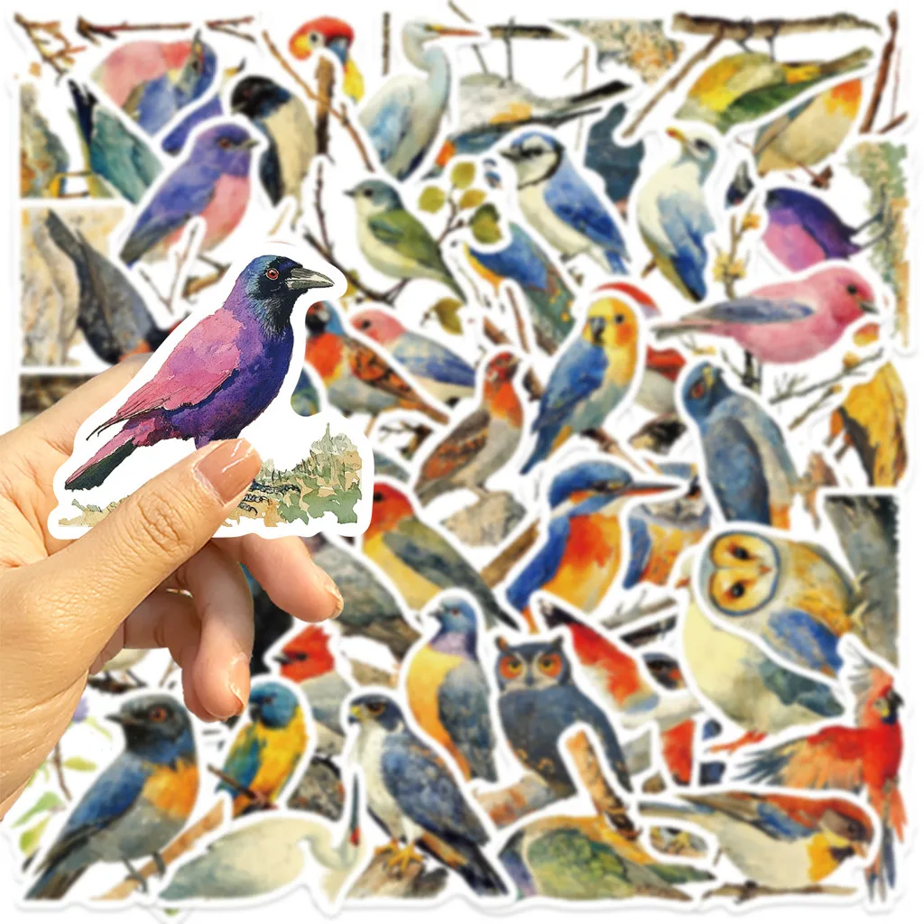 50개 만화 수채화 새 그래피티 스티커 - 기타, 노트북 및 여행 가방용 방수 DIY 장식 AnimeWorlds Store