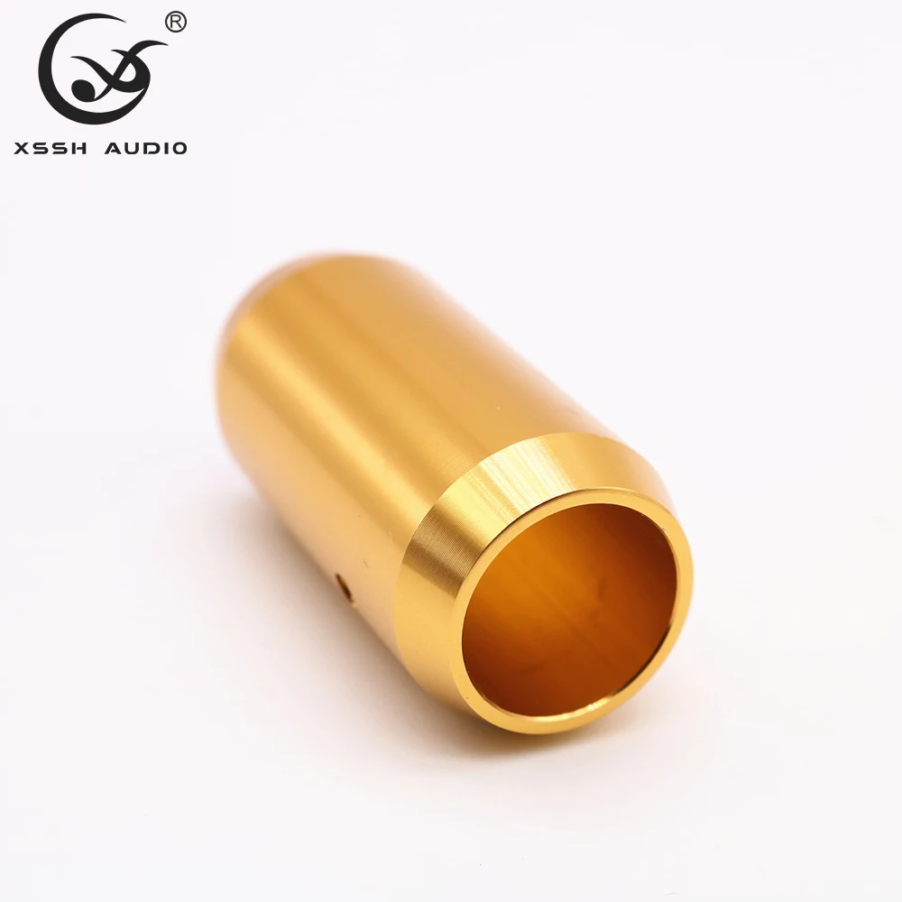 4pcs YIVIO DIY OEM HIFI Copper Planted Gold or Sliver Solid Steel Speaker Video Audio Cable Wire Pants Boots Coaxial Y Splitter