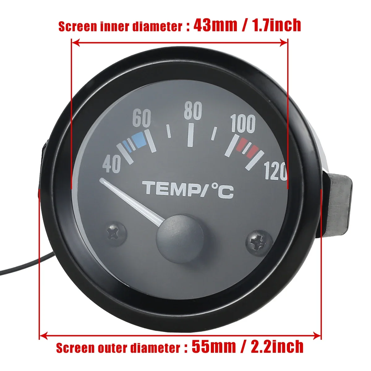 NOWY cyfrowy miernik temperatury wody w samochodzie 40-120 ℃   Led 2 "52mm uniwersalny automatyczny czujnik dostawy motocykla miernik temperatury — zdjęcie 7