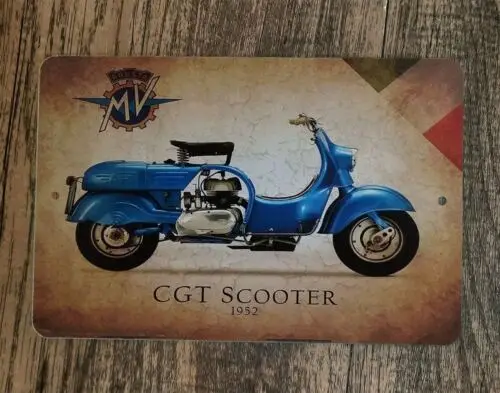 Agusta MV CGT Scooter 1952 Garage Poster 8x12 Metal Wall Sign