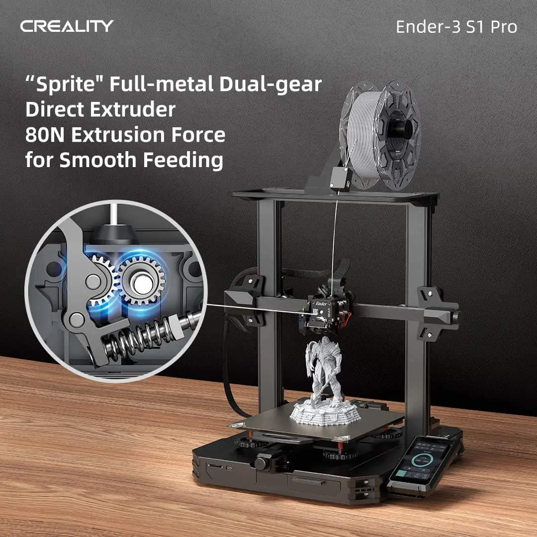 Creality Ender 3 S1 Pro 3D Printer 300℃ High Temperature Hotend Sprite Direct Dual-Gear Extruder CR Touch Automatic Bed Leveling