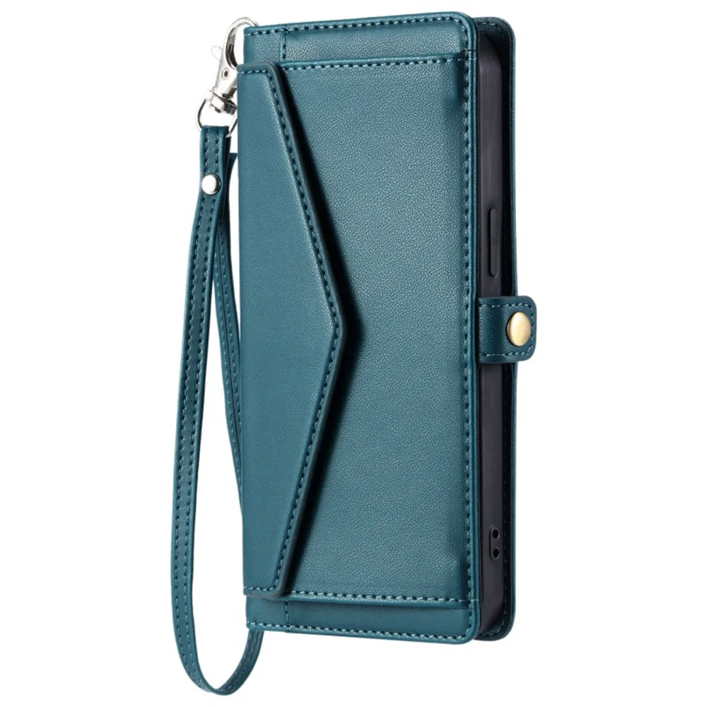 Wallet Flip Case For Funda iphone 15 Pro Max 14 Plus 13 12 11 XS XR 8 Luxury Multi 3 Cards Leather Lanyard Handbag Phone Cover