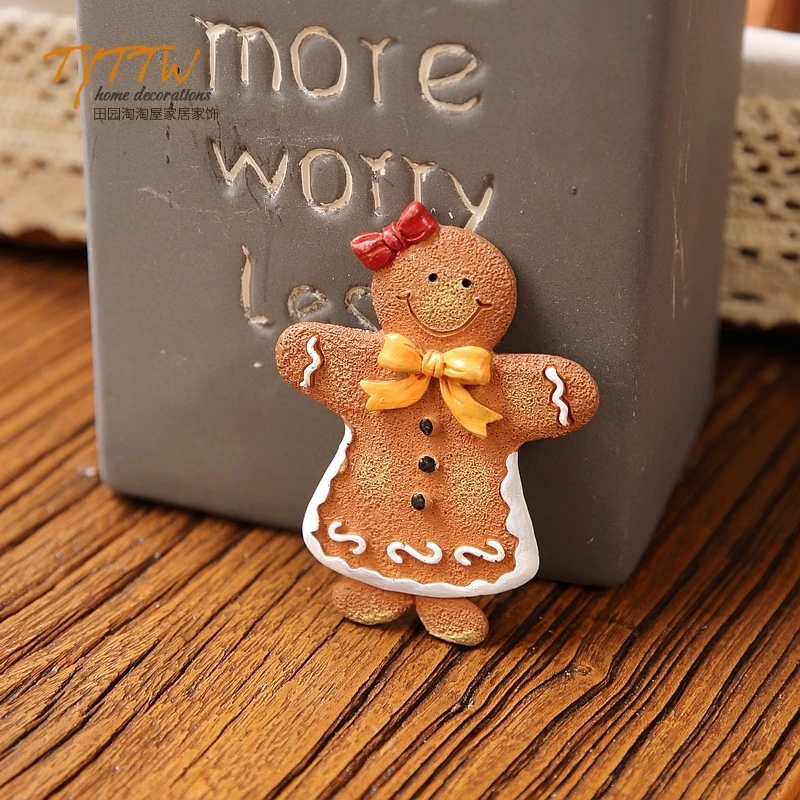 Christmas Decorations For Home Gingerbread Man Refrigerator Magnetic Sticker Resin Cute Fridge Magnet Fridge Magnets Home Decor