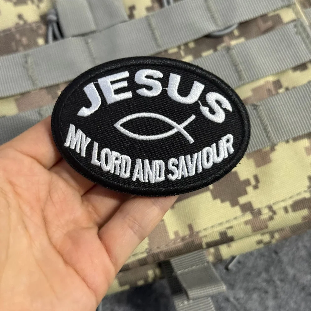 Parche táctico bordado airsoft con velcro Jesús, Mi Señor y Salvador - imagen 3