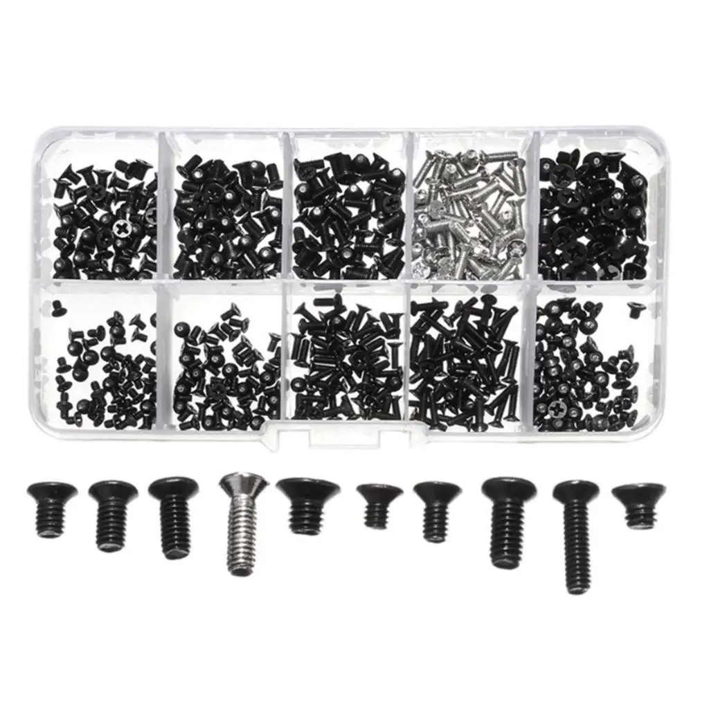 Computer DIY Screws 500pcs HSS Metric M2 M2.5 M3 Assortment Kit Standoffs Screw Set for Desktop Build