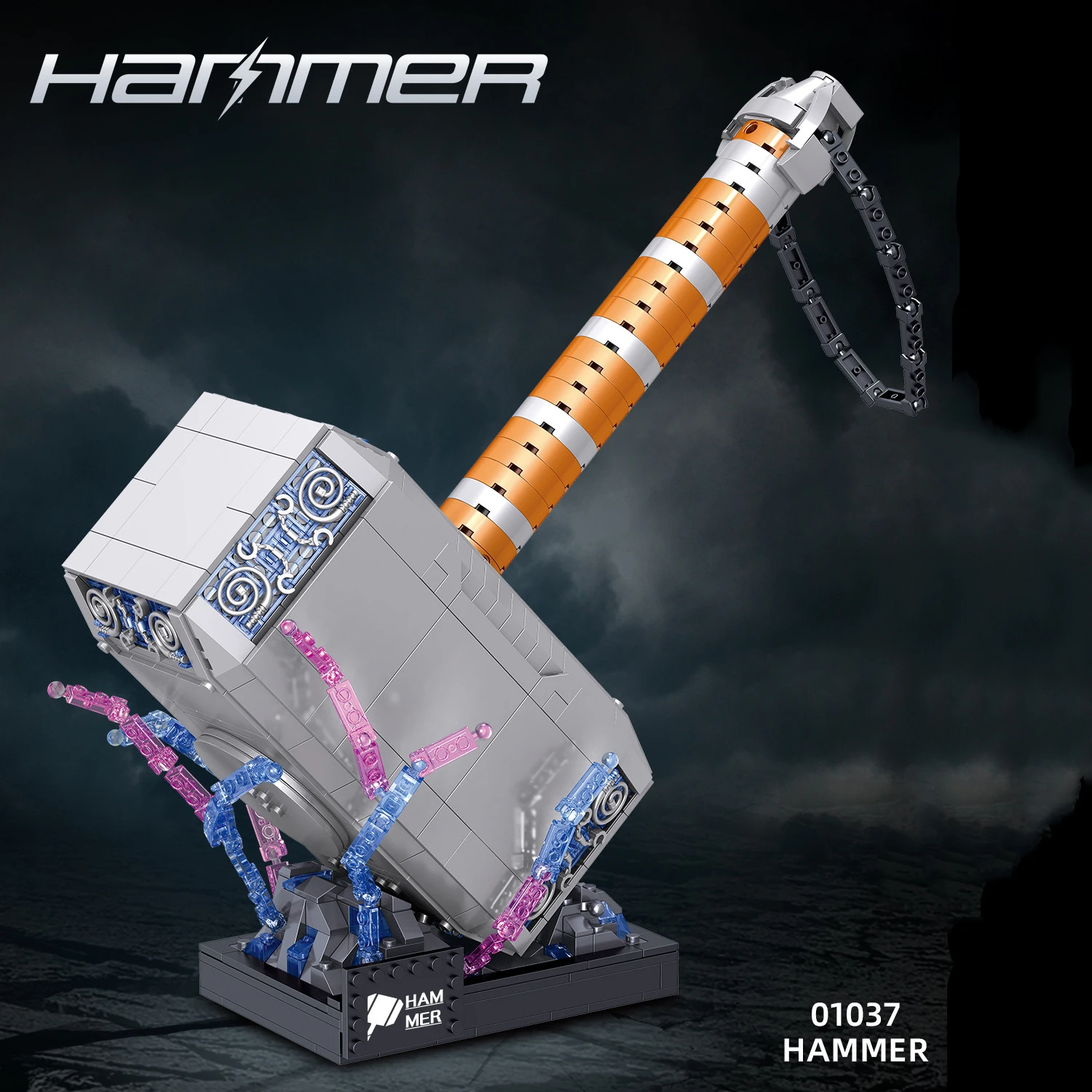 

975PCS Thors Thunder Hammer Heroes Toys Building Puzzle Block Brick Kid Boys Gift #01037