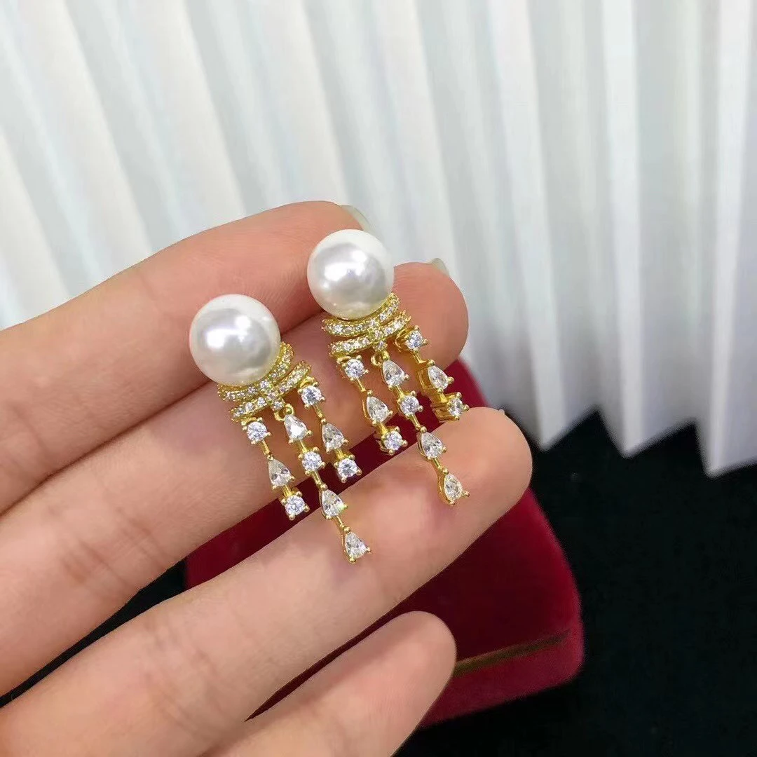 

925 Sterling Silver Earrings Mount Findings Settings Base Mounting Parts for Pearls Agate Crystal Stones Coral Beads Stones