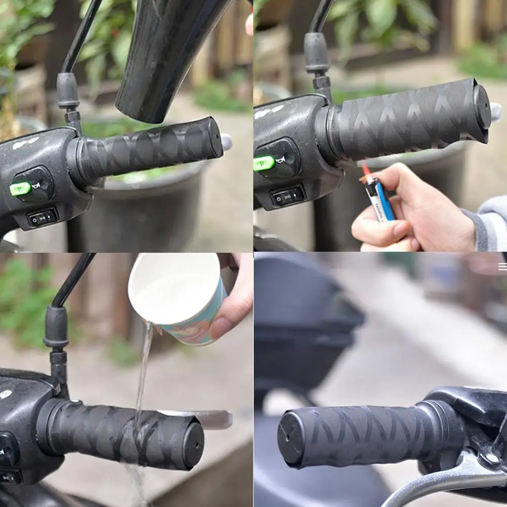 Motorcycle Non-slip Heat Shrink Rubber Grip Handle Insulation Waterproof Racket Motocross Bicycle Bike Handlebar Cover