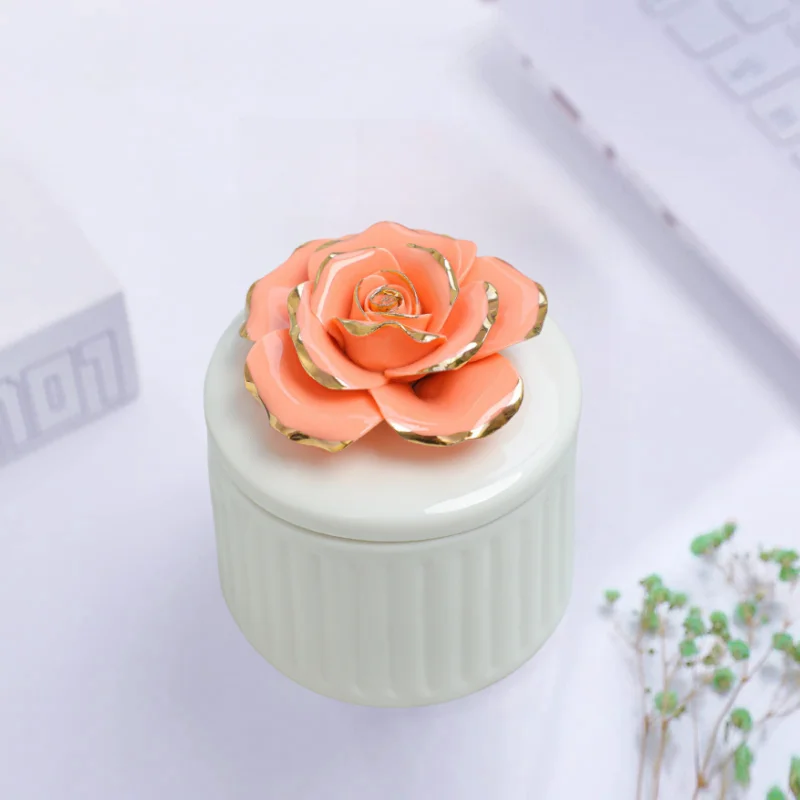Nordic Ceramic Storage Box Candy Jars With Lid Jewelry Box Tea Pot Kitchen Container Coffee Rganizer Kitchen Storage Tools