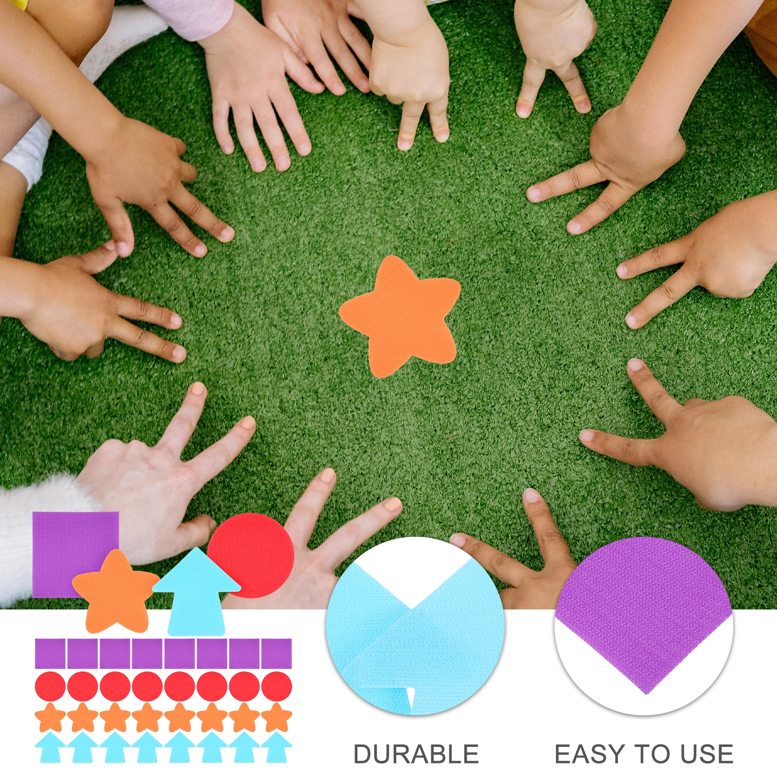 

40pcs Markers Colorful Rug Classroom Floor Tags Carpet Stickers Educational Puzzle Marker Safe Durable Notebook