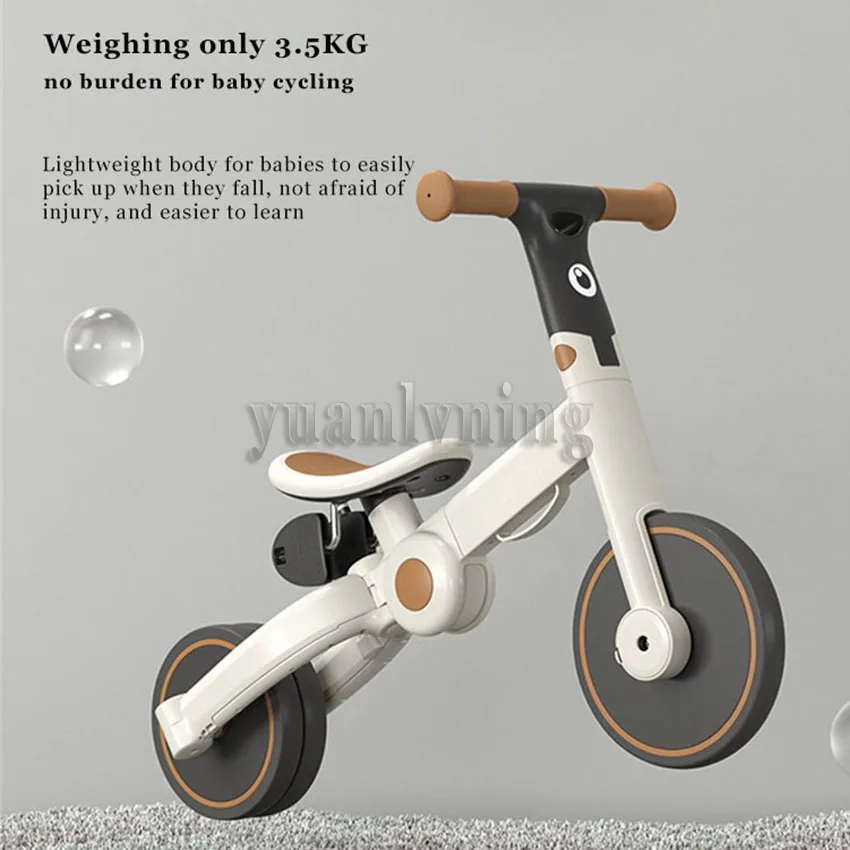 Children's Balance Car Pedalless Baby Learn To Walk Tricycle Entry Smart Hand Push Double Choice Toy Car