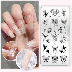 BORN PRETTY Butterfly Nail Art Stamping Plates Flower Stripe Line 3D Image Drawing Template Stencil Printing Tools Decoration