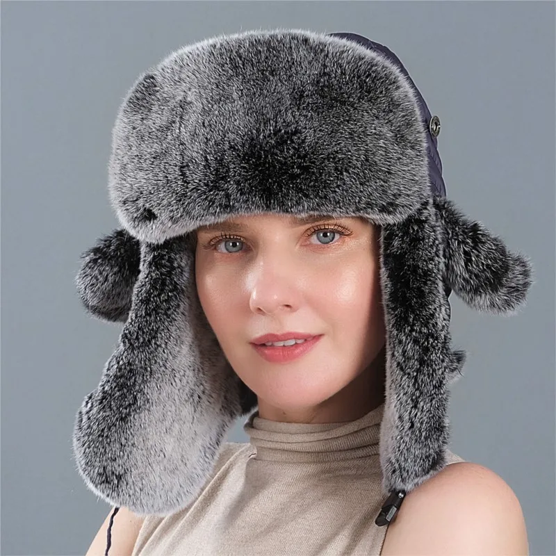 

Шапки мужские и женские уличные морозостойкие лыжные велосипедные уши утолщенные теплые хлопковые