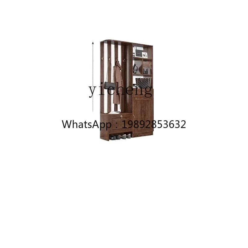

BB Nordic ash wood entrance shoe cabinet integrated solid wood light luxury cabinet home partition cabinet