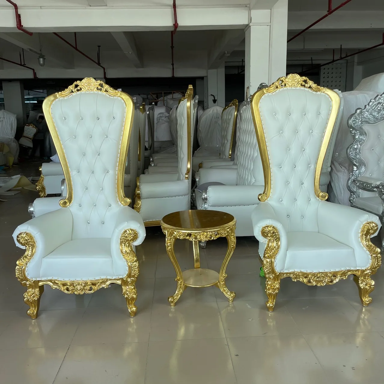 Hotel lobby, mermaid king chair, wedding high back crown chair