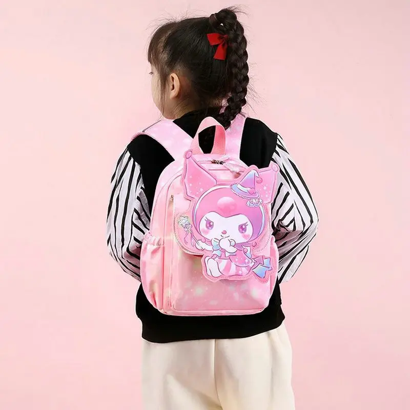 Lovely Kuromi Backpack Children Cute Cartoon Printed School Bag Kid School ShoulderBag For Girls Gifts
