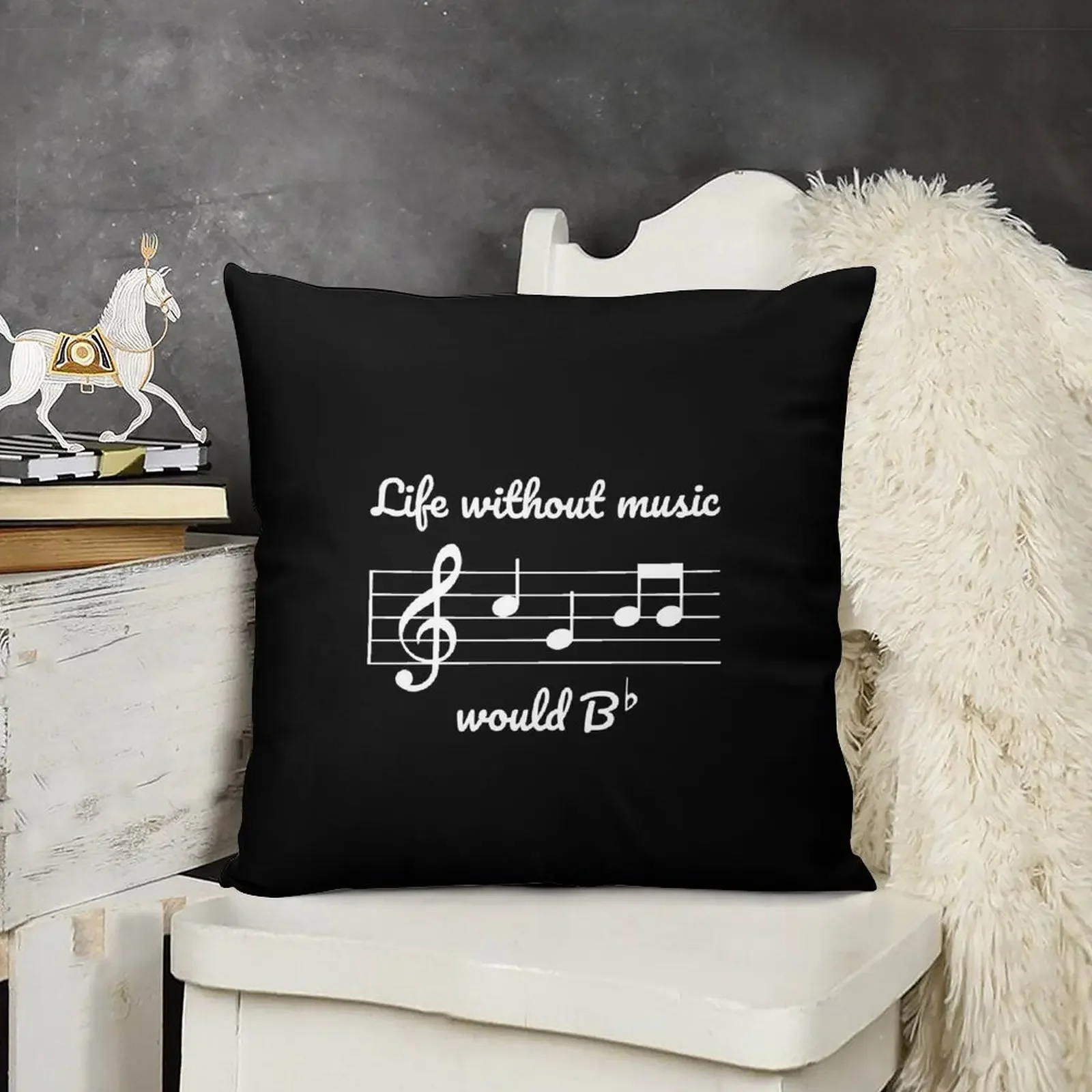 

Life Without Music Would B Flat Throw Pillow Christmas Covers For Cushions pillow pillowcase christmas pillow case