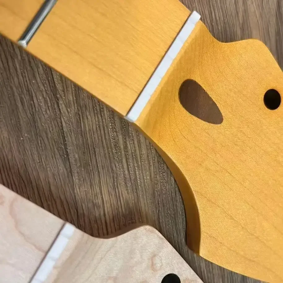 Vintage ST Guitar Neck 1957 Style Aged Yellow Matte Finish Solid Alder Wood with Adjustable Truss Rod for DIY Luthier Project